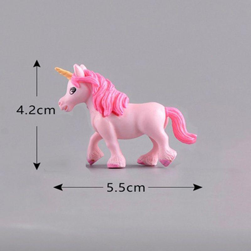 Очаровательная фигурка единорога с тонкой работой для DIY микроландшафта Pink